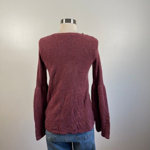 American Eagle • Bell Sleeve Cross Neck Sweater Top - Picture 3 of 5